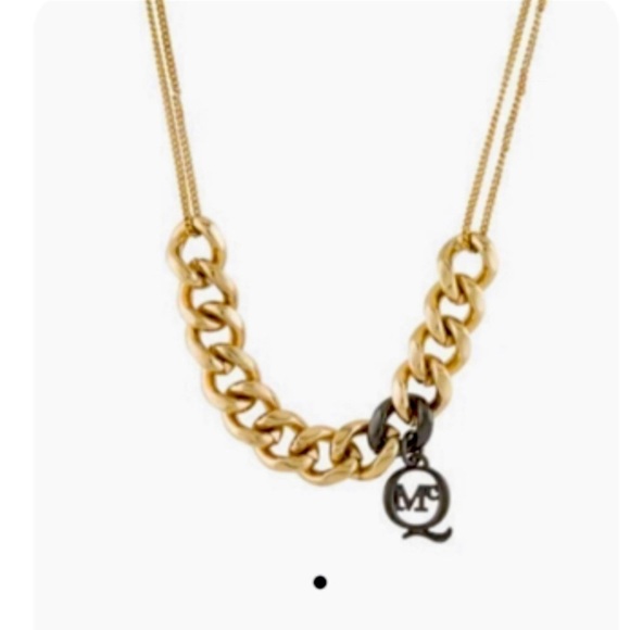 Alexander McQueen Necklace RARE Dbl Link w Cuban Link & McQueen Logo NWOT​​​​​​​ - Picture 3 of 5